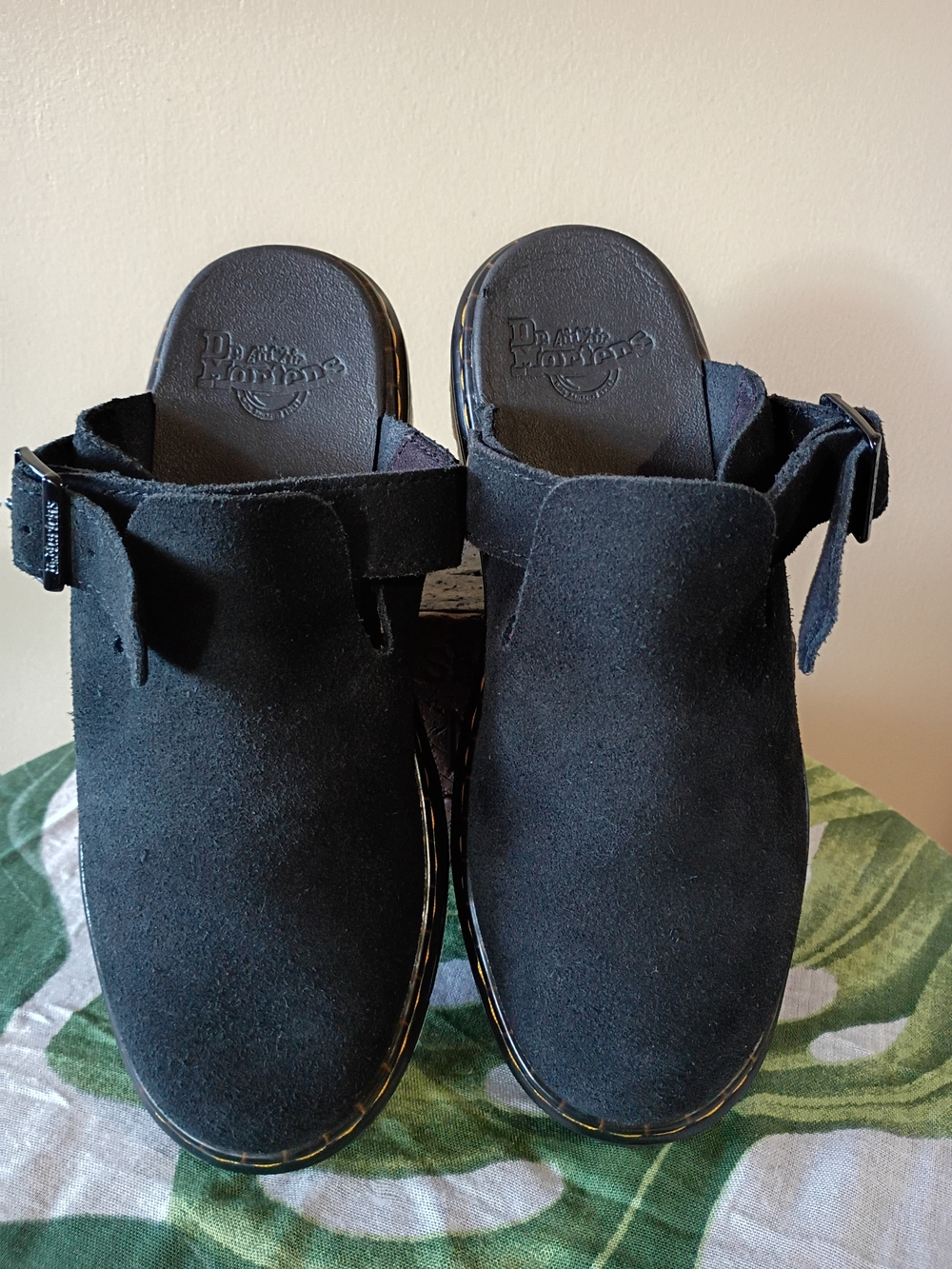 Dr. Martens Black Jorge II Suede Slingback Mules